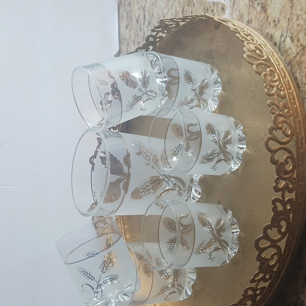DRINKWARE:  GLASS ICE BUCKET & LOW BALL GLASSES